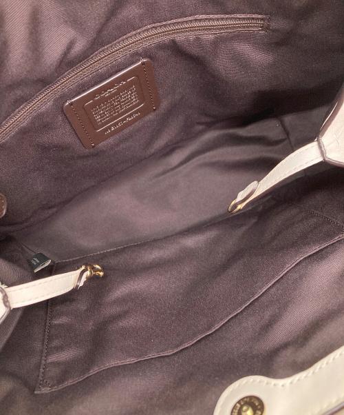 COACH（コーチ）COACH (コーチ) シグネチャー2WAYバッグ ベージュの古着・服飾アイテム