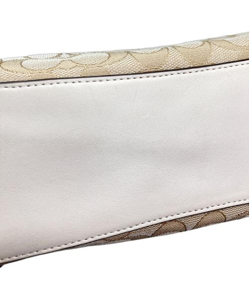 COACH（コーチ）COACH (コーチ) シグネチャー2WAYバッグ ベージュの古着・服飾アイテム