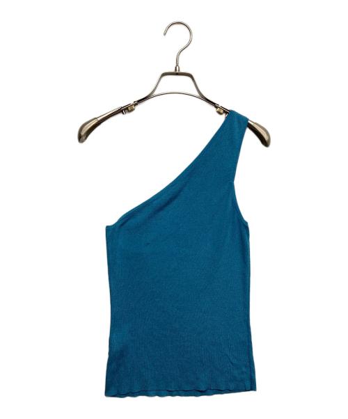 GUCCI（グッチ）GUCCI (グッチ) ワンショルダーシルクニット ブルー サイズ:Mの古着・服飾アイテム