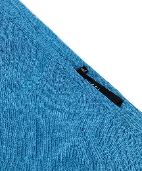 GUCCI（グッチ）GUCCI (グッチ) ワンショルダーシルクニット ブルー サイズ:Mの古着・服飾アイテム