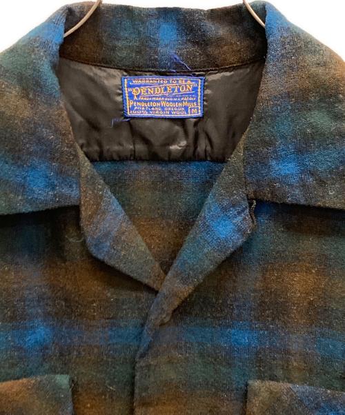 PENDLETON（ペンドルトン）PENDLETON (ペンドルトン) 60sオンブレボードシャツ ネイビー サイズ:Mの古着・服飾アイテム