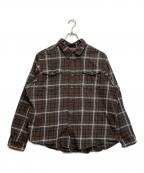 Eddie Bauerエディーバウアー）の古着「ワイドチェックネルシャツ」｜ブラウン