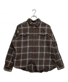 Eddie Bauer（エディーバウアー）の古着「ワイドチェックネルシャツ」｜ブラウン
