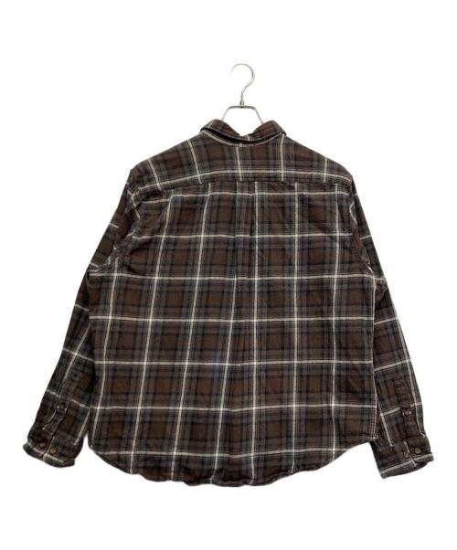 Eddie Bauer（エディーバウアー）Eddie Bauer (エディーバウアー) ワイドチェックネルシャツ ブラウン サイズ:XXLの古着・服飾アイテム