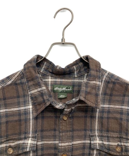 Eddie Bauer（エディーバウアー）Eddie Bauer (エディーバウアー) ワイドチェックネルシャツ ブラウン サイズ:XXLの古着・服飾アイテム