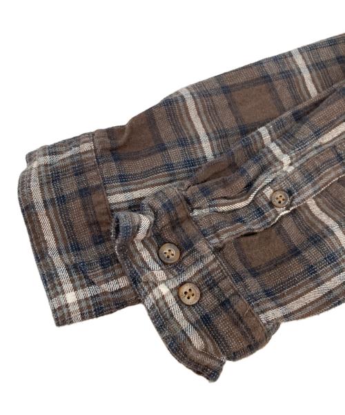 Eddie Bauer（エディーバウアー）Eddie Bauer (エディーバウアー) ワイドチェックネルシャツ ブラウン サイズ:XXLの古着・服飾アイテム