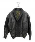 LANCELランセル）の古着「レザー切替ジャケット」｜カーキ