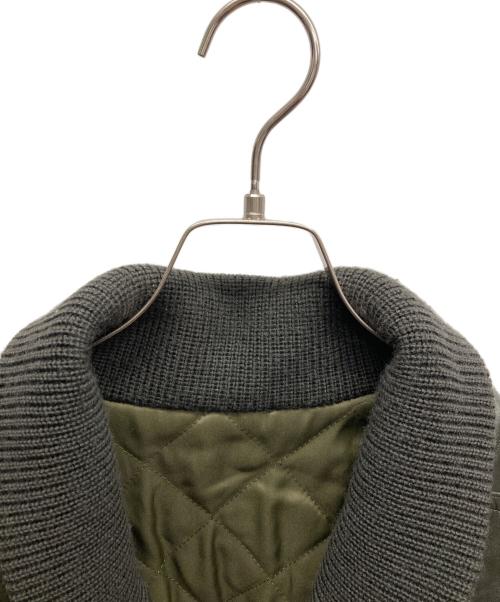 LANCEL（ランセル）LANCEL (ランセル) レザー切替ジャケット カーキ サイズ:Lの古着・服飾アイテム