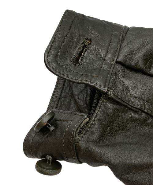 LANCEL（ランセル）LANCEL (ランセル) レザー切替ジャケット カーキ サイズ:Lの古着・服飾アイテム