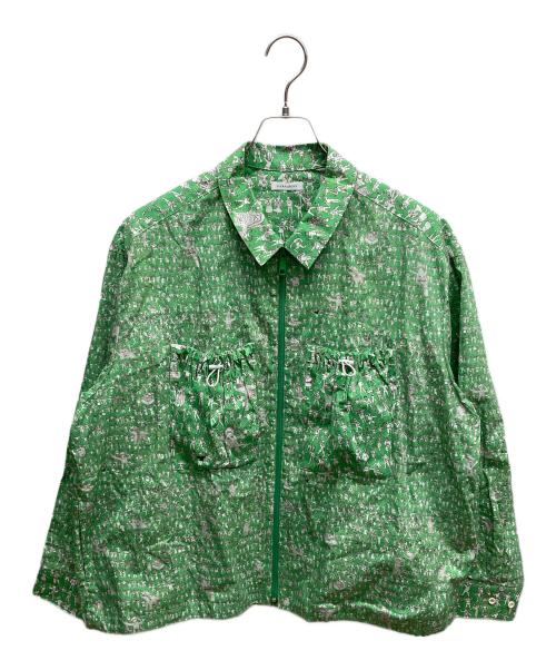 HERALBONY（ヘラルボニー）HERALBONY (ヘラルボニー) 総柄シャツ 集いの習慣 グリーン サイズ:FREEの古着・服飾アイテム
