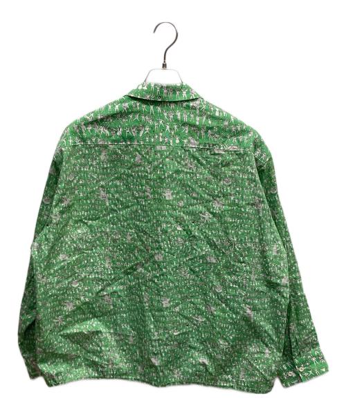 HERALBONY（ヘラルボニー）HERALBONY (ヘラルボニー) 総柄シャツ 集いの習慣 グリーン サイズ:FREEの古着・服飾アイテム