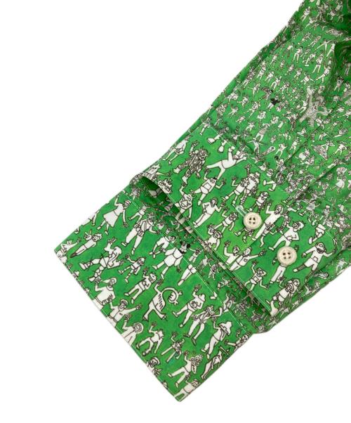 HERALBONY（ヘラルボニー）HERALBONY (ヘラルボニー) 総柄シャツ 集いの習慣 グリーン サイズ:FREEの古着・服飾アイテム