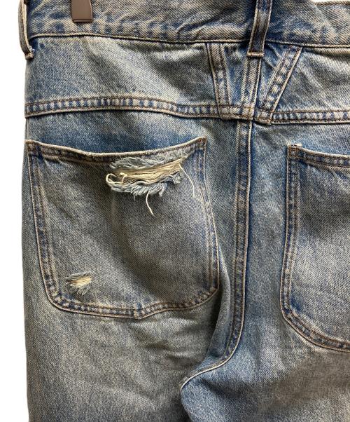 BREATH（ブレス）BREATH (ブレス) ダメージ加工ワイドデニムパンツ ブルー サイズ:Lの古着・服飾アイテム