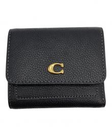 COACH（コーチ）の古着「ミラスモールフラップウォレット」｜ブラック