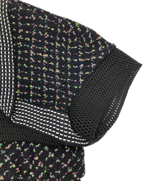 CHANEL（シャネル）CHANEL (シャネル) ツイード メッシュ 切り替えワンピース ブラック サイズ:34の古着・服飾アイテム