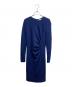 MaxMara（マックスマーラ）の古着「ピュアウール ドレープワンピース」｜ブルー