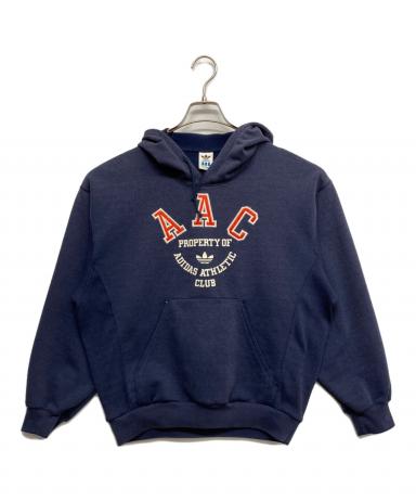 【激レア】00s アディダス リバーシブルパーカー 紺×灰 M 刺繍ロゴ 中古・古着通販】adidas (アディダス) 刺繍パーカー ネイビー サイズ:L