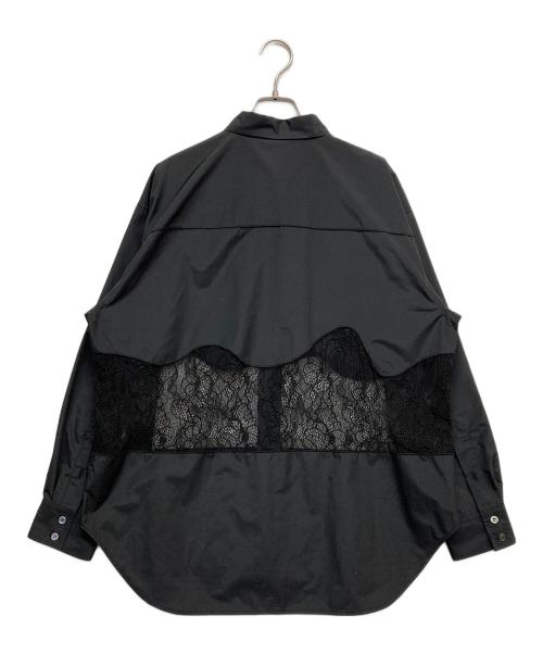 Adam et Rope（アダム エ ロペ）Adam et Rope (アダム エ ロペ) ウエストレースシャツ ブラック サイズ:Fの古着・服飾アイテム