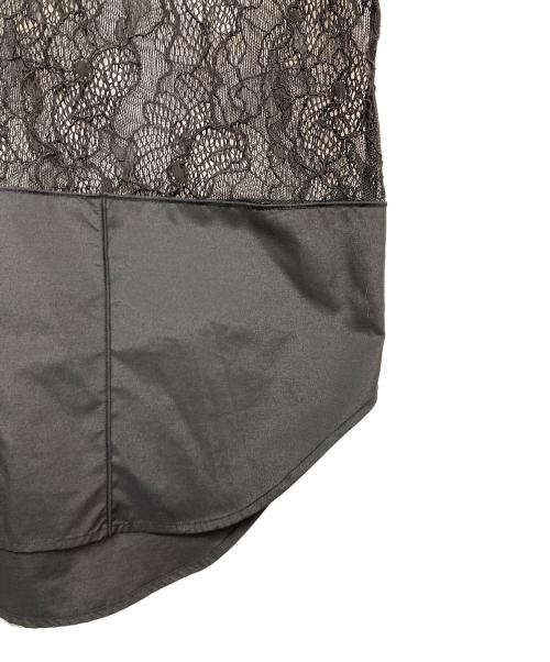 Adam et Rope（アダム エ ロペ）Adam et Rope (アダム エ ロペ) ウエストレースシャツ ブラック サイズ:Fの古着・服飾アイテム