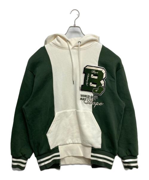 A BATHING APE（ア ベイシング エイプ）A BATHING APE (ア ベイシング エイプ) プルオーバーパーカー グリーン サイズ:Lの古着・服飾アイテム