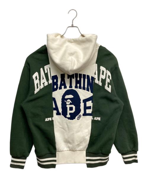 A BATHING APE（ア ベイシング エイプ）A BATHING APE (ア ベイシング エイプ) プルオーバーパーカー グリーン サイズ:Lの古着・服飾アイテム