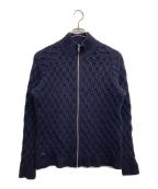 LACOSTEラコステ）の古着「ジップアップニット」｜ネイビー