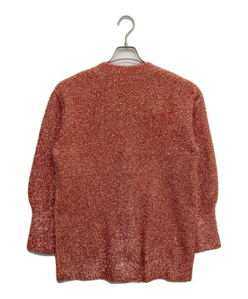 Loulou Willoughby（ルルウィルビー）Loulou Willoughby (ルルウィルビー) フィルムラメミドルカーディガン レッド サイズ:2の古着・服飾アイテム