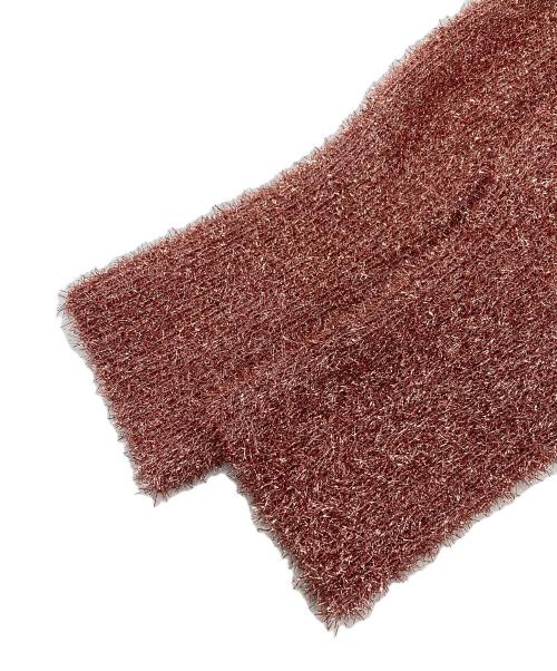 Loulou Willoughby（ルルウィルビー）Loulou Willoughby (ルルウィルビー) フィルムラメミドルカーディガン レッド サイズ:2の古着・服飾アイテム