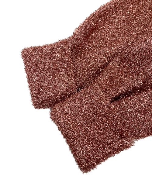 Loulou Willoughby（ルルウィルビー）Loulou Willoughby (ルルウィルビー) フィルムラメミドルカーディガン レッド サイズ:2の古着・服飾アイテム