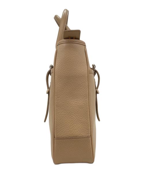 BURBERRY（バーバリー）BURBERRY (バーバリー) レザートートバッグ ベージュの古着・服飾アイテム