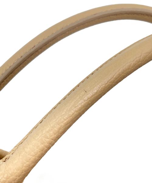 BURBERRY（バーバリー）BURBERRY (バーバリー) レザートートバッグ ベージュの古着・服飾アイテム