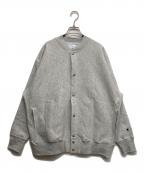 Championチャンピオン）の古着「ノーカラージャケット」｜グレー