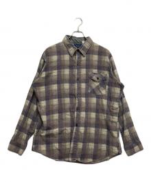 Sears（シアーズ）の古着「ワイドチェックシャツ」｜ネイビー×ブラウン