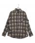 Sears（シアーズ）の古着「ワイドチェックシャツ」｜ネイビー×ブラウン