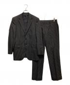 BURBERRY LONDONバーバリーロンドン）の古着「ストライプ2Bウールセットアップスーツ」｜ブラック