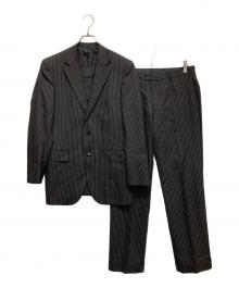 BURBERRY LONDON（バーバリーロンドン）の古着「ストライプ2Bウールセットアップスーツ」｜ブラック