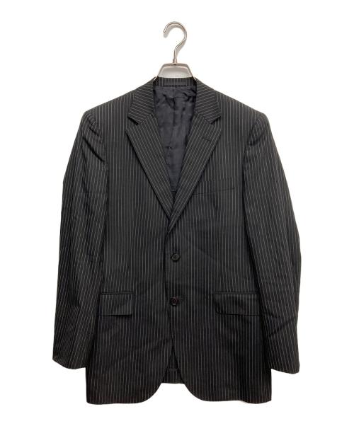 BURBERRY LONDON（バーバリーロンドン）BURBERRY LONDON (バーバリーロンドン) ストライプ2Bウールセットアップスーツ ブラック サイズ:38Rの古着・服飾アイテム