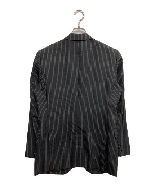 BURBERRY LONDON（バーバリーロンドン）BURBERRY LONDON (バーバリーロンドン) ストライプ2Bウールセットアップスーツ ブラック サイズ:38Rの古着・服飾アイテム