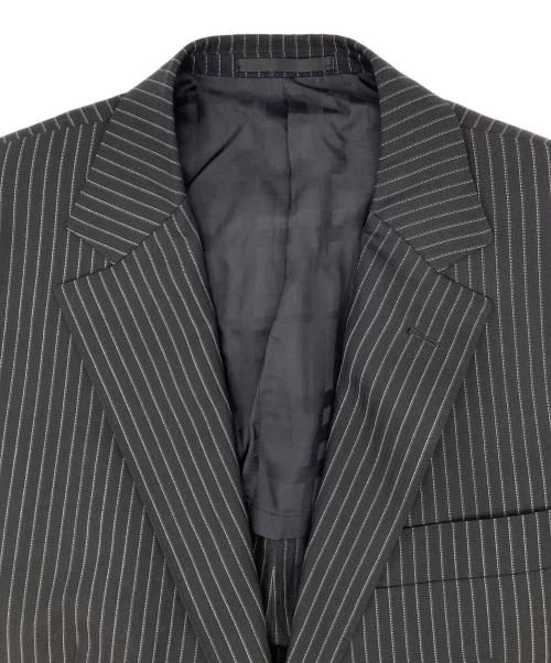 BURBERRY LONDON（バーバリーロンドン）BURBERRY LONDON (バーバリーロンドン) ストライプ2Bウールセットアップスーツ ブラック サイズ:38Rの古着・服飾アイテム