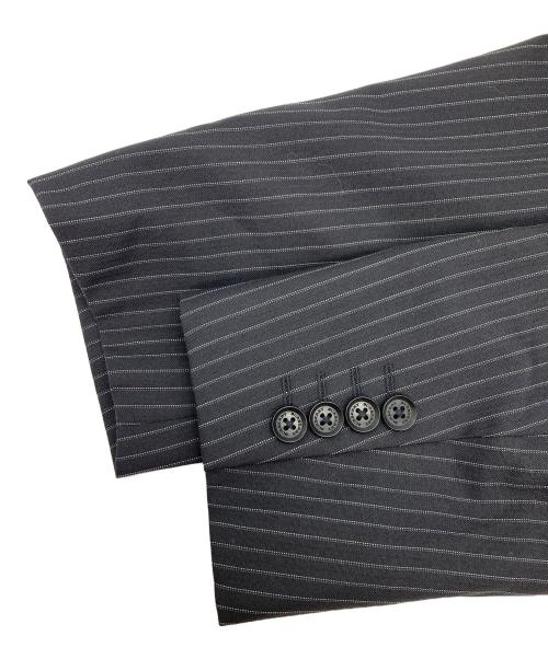 BURBERRY LONDON（バーバリーロンドン）BURBERRY LONDON (バーバリーロンドン) ストライプ2Bウールセットアップスーツ ブラック サイズ:38Rの古着・服飾アイテム