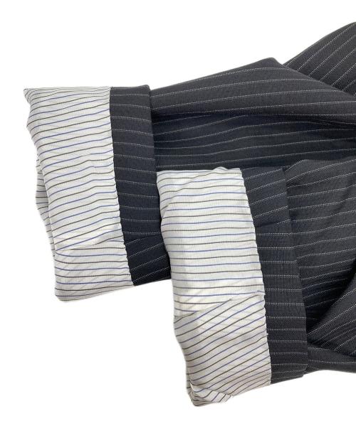 BURBERRY LONDON（バーバリーロンドン）BURBERRY LONDON (バーバリーロンドン) ストライプ2Bウールセットアップスーツ ブラック サイズ:38Rの古着・服飾アイテム