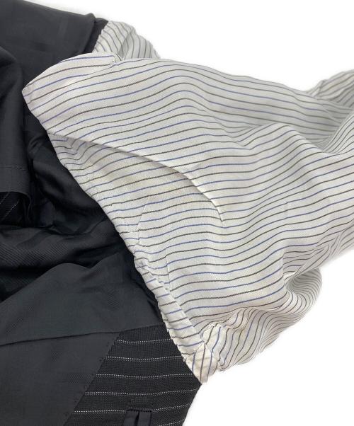 BURBERRY LONDON（バーバリーロンドン）BURBERRY LONDON (バーバリーロンドン) ストライプ2Bウールセットアップスーツ ブラック サイズ:38Rの古着・服飾アイテム