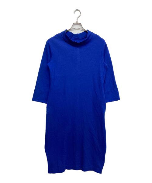 R-ISM（リズム）R-ISM (リズム) 圧縮ウールスムースコクーンワンピース ブルー サイズ:4の古着・服飾アイテム