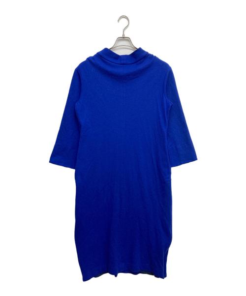 R-ISM（リズム）R-ISM (リズム) 圧縮ウールスムースコクーンワンピース ブルー サイズ:4の古着・服飾アイテム