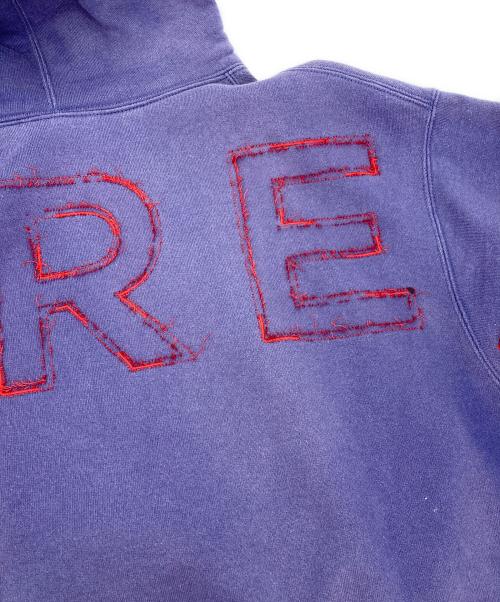 SUPREME（シュプリーム）Supreme (シュプリーム) Frayed Hooded Sweatshirt パープル サイズ:Sの古着・服飾アイテム