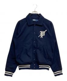 POLO RALPH LAUREN（ポロ・ラルフローレン）の古着「RAGLAN BAYPORT SWEAT JACKET」｜ネイビー