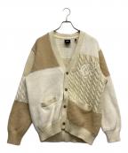 KITHキス）の古着「Patchwork Knit Cardigan 