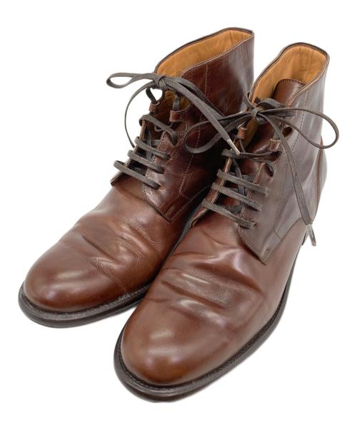 le yucca's（レ・ユッカス）Le Yucca's (レ・ユッカス) KARENA RACE UP BOOTS ブラウン サイズ:38 1/2の古着・服飾アイテム