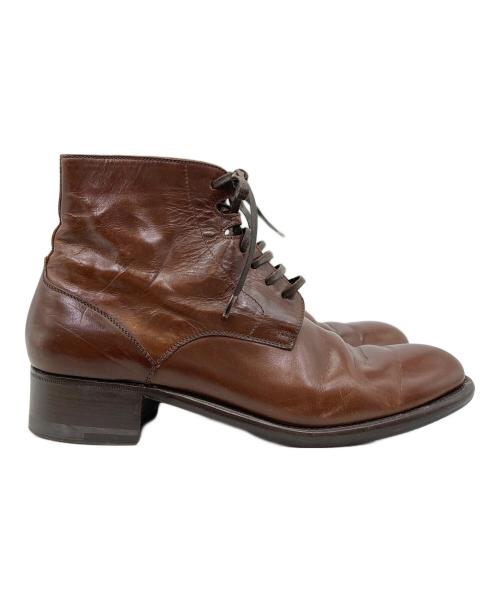 le yucca's（レ・ユッカス）Le Yucca's (レ・ユッカス) KARENA RACE UP BOOTS ブラウン サイズ:38 1/2の古着・服飾アイテム