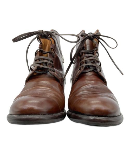 le yucca's（レ・ユッカス）Le Yucca's (レ・ユッカス) KARENA RACE UP BOOTS ブラウン サイズ:38 1/2の古着・服飾アイテム